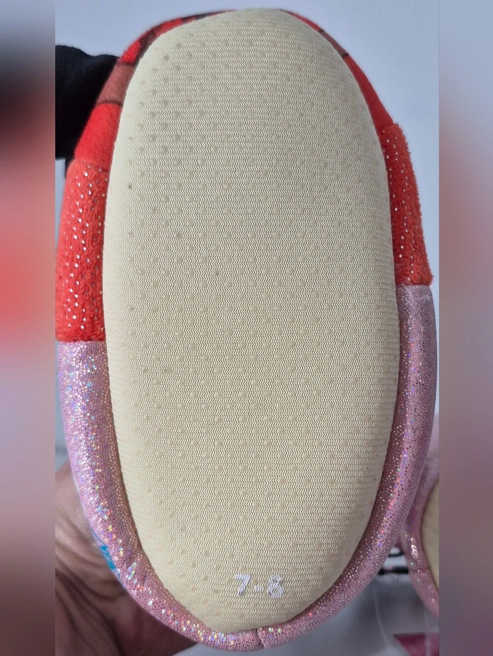 Disney Princess Moana Kids Girls Slippers Shimmer Pink Red 7 - 8